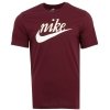 Nike t-shirt na krótki rękaw koszulka męska bordowa z nadrukiem
